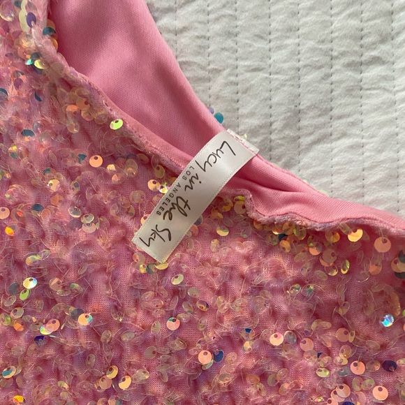 lucy in the sky pink dress size small🫶🏼 - Picture 3 of 4